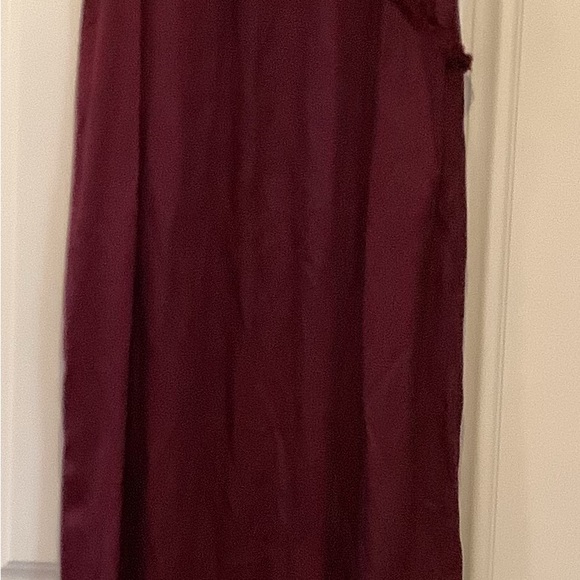 York Street Dress Size Small Wine Red High Neck Asymmetrical Hem Sleeveless - Picture 6 of 14